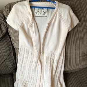Girls Cream Knit Sweater